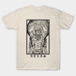 ATLAS aesthetic Ancient Greek sculpture Concept T-Shirt